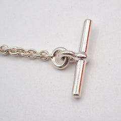 Hermes Cadenas Kelly Pendant Necklace Sterling Silver