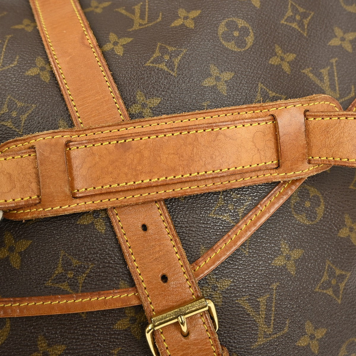 Louis Vuitton Saumur Handbag Monogram Canvas