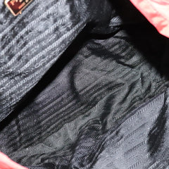 Prada Convertible Metal Handle Satchel Quilted Tessuto