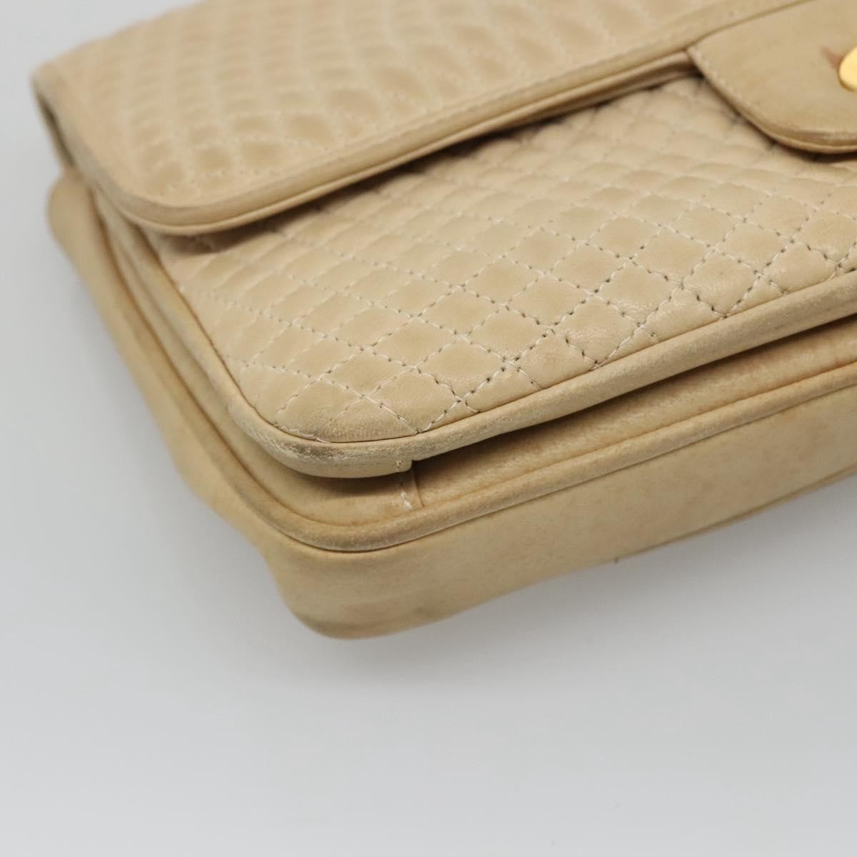 Bally Vintage Chain Shoulder Bag Quilted Leather