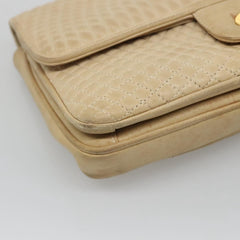 Bally Vintage Chain Shoulder Bag Quilted Leather