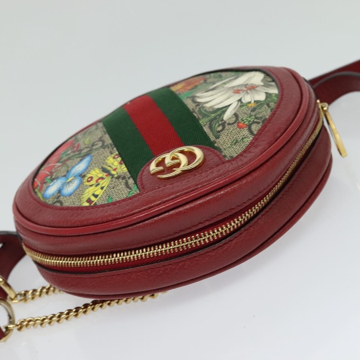 Gucci Ophidia Round Backpack Flora GG Coated Canvas