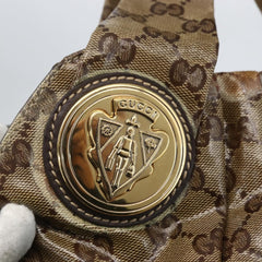 Gucci Hysteria Convertible Top Handle Bag GG Coated Canvas