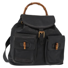 Gucci Vintage Bamboo Backpack Leather