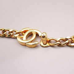 Chanel Vintage Turnlock Reissue Chain Necklace Metal