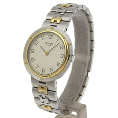 Hermes Profile Quartz Watch Stainless Steel and Plated Metal