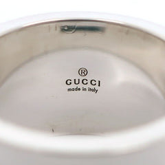 Gucci Logo Band Ring Sterling Silver