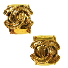 Chanel Vintage CC Hoop Clip-On Earrings Metal