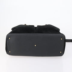 Gucci Vintage Bamboo Handle Bag Suede