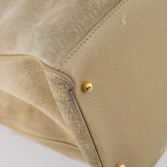 Gucci Vintage Bamboo Handle Bag Suede