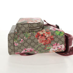 Gucci Buckle Backpack Blooms Print GG Coated Canvas