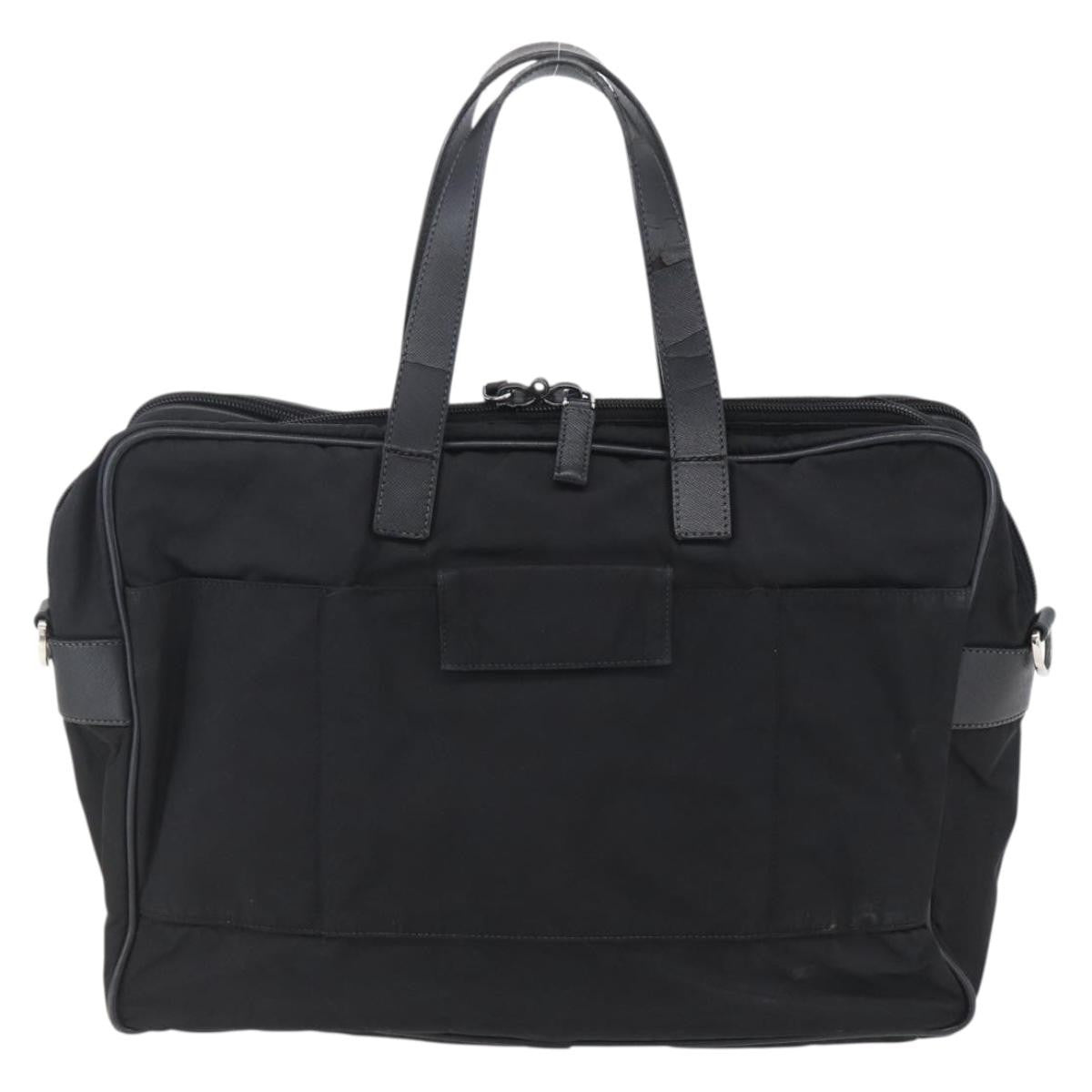 Prada Convertible Front Zip Briefcase Tessuto with Saffiano Leather