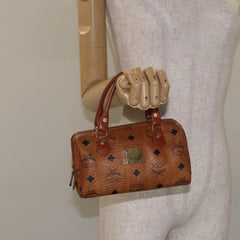 MCM Visetos Handbag Canvas and Leather