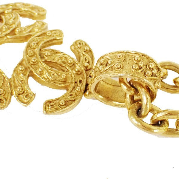 Chanel Vintage Triple CC Chain Necklace Metal