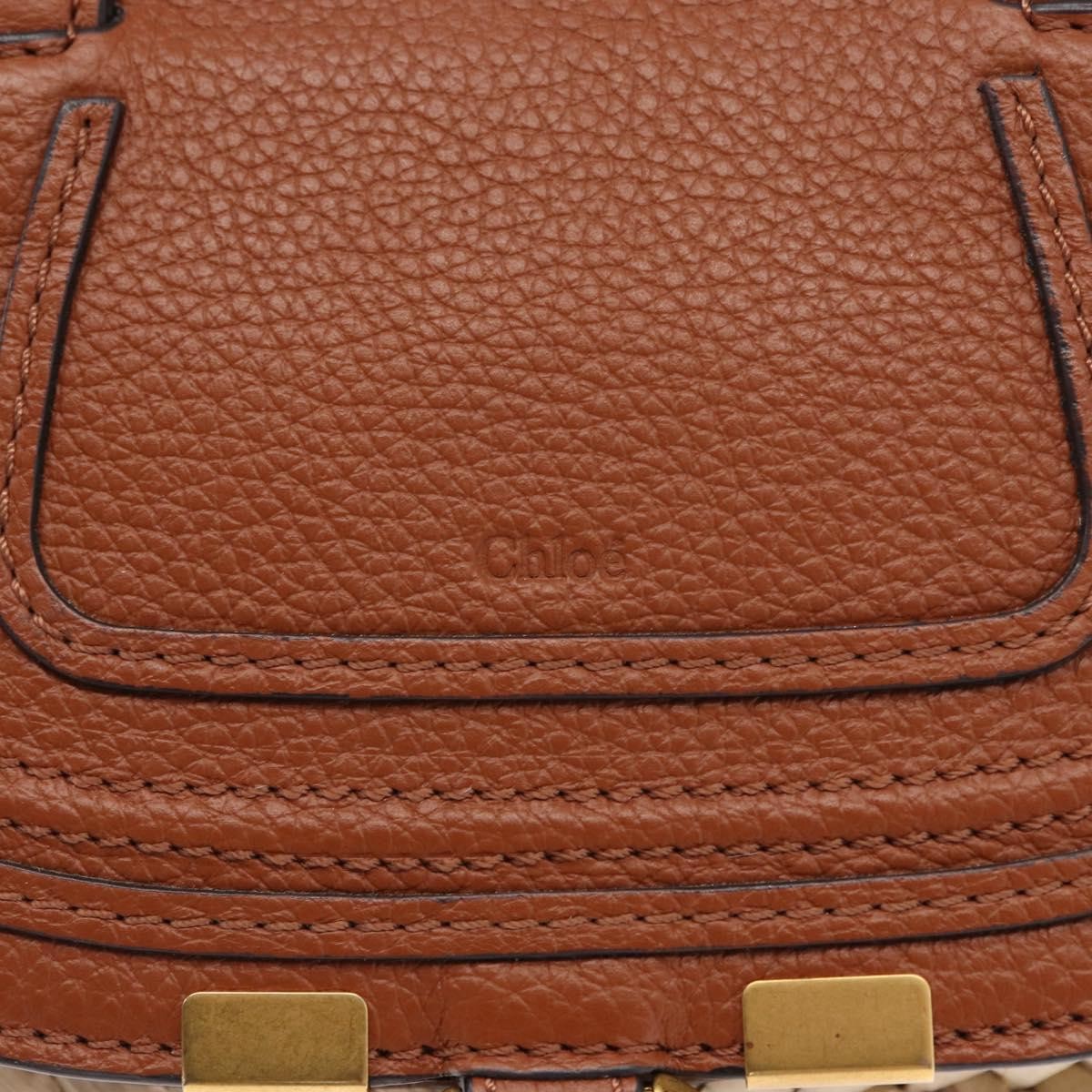 Chloe Marcie Basket Bag Raffia and Leather