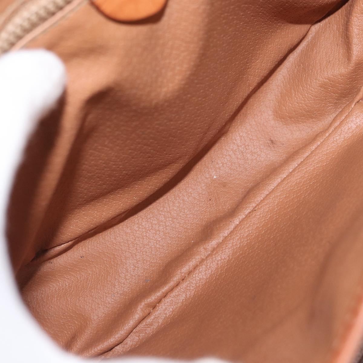 Celine Vintage Macadam Shoulder Bag Canvas and Leather