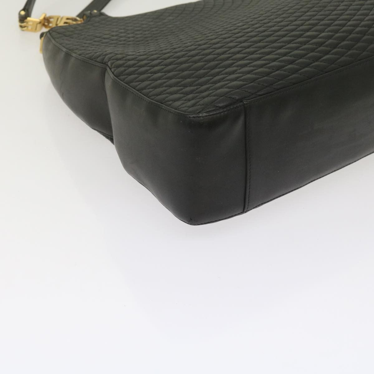 Bally Vintage Chain Shoulder Bag Quilted Leather