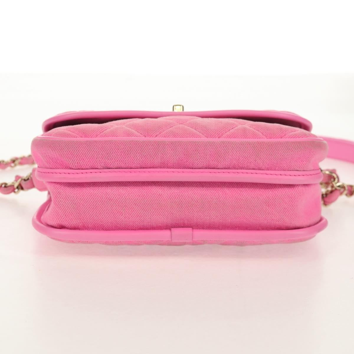 Chanel Flap Messenger Bag Quilted Denim