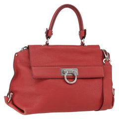 Salvatore Ferragamo Sofia Satchel Grainy Leather