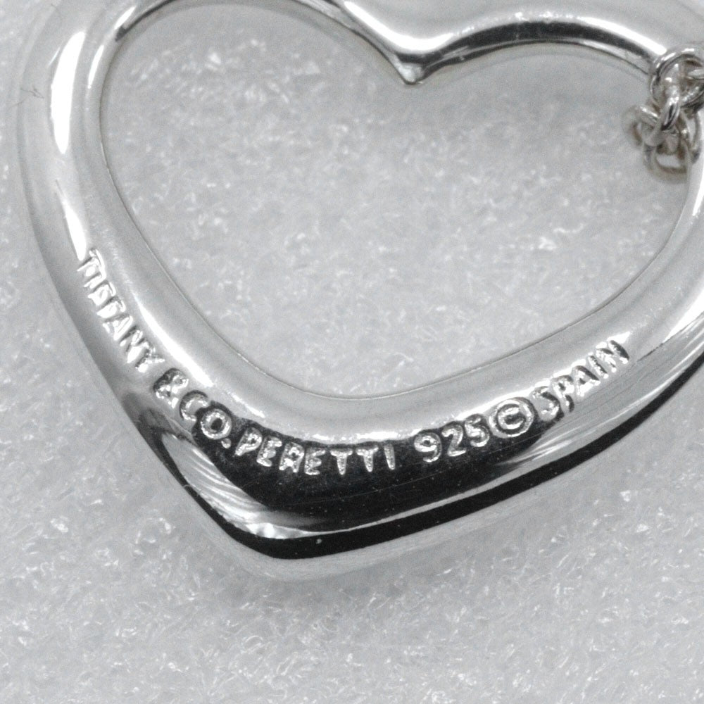 Tiffany & Co. Elsa Peretti Open Heart Pendant Necklace silver