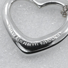Tiffany & Co. Elsa Peretti Open Heart Pendant Necklace silver