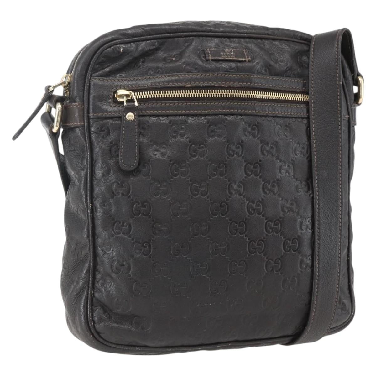 Gucci Front Zip Messenger Guccissima Leather