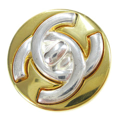 Chanel Round CC Turnlock Clip-On Earrings Metal