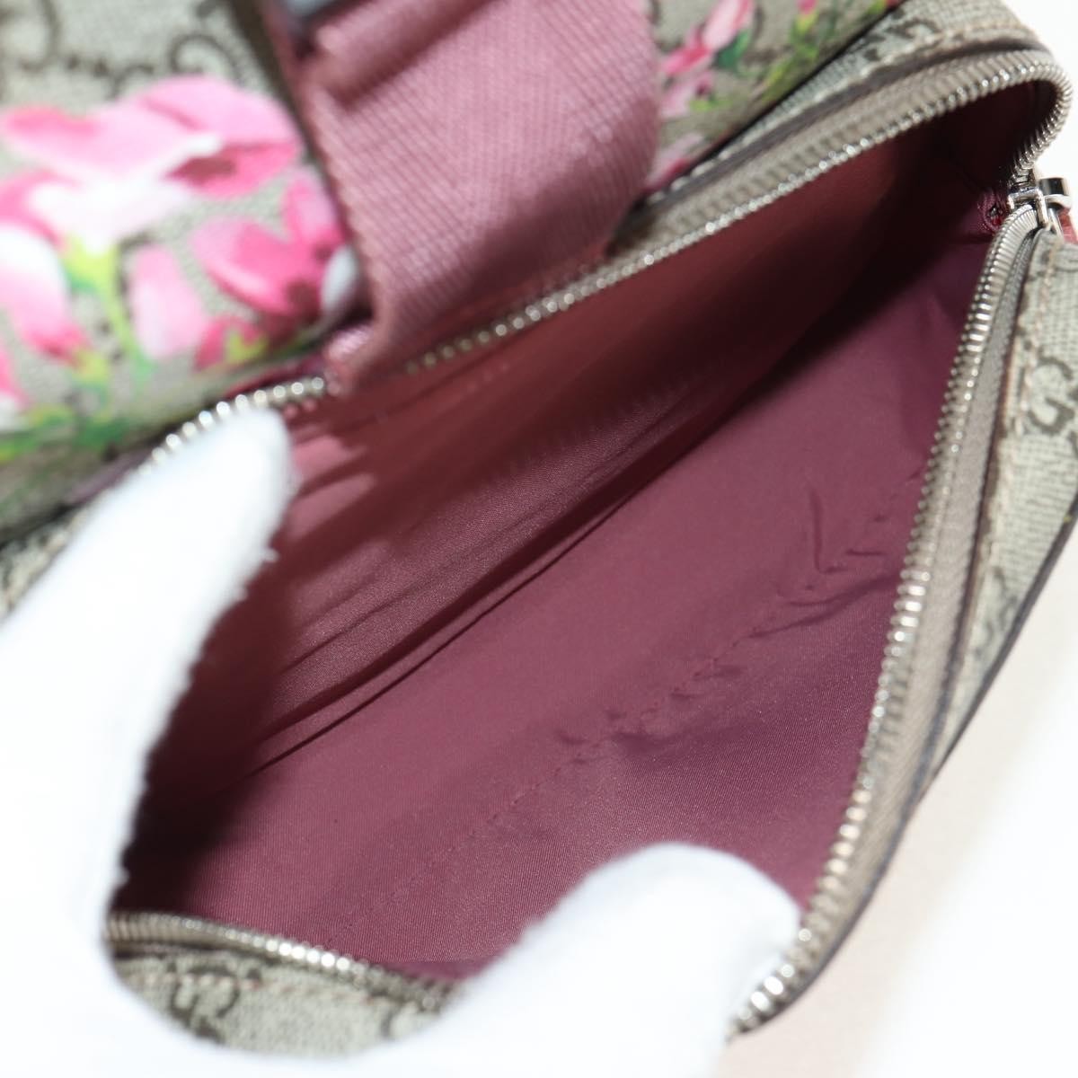 Gucci Buckle Backpack Blooms Print GG Coated Canvas