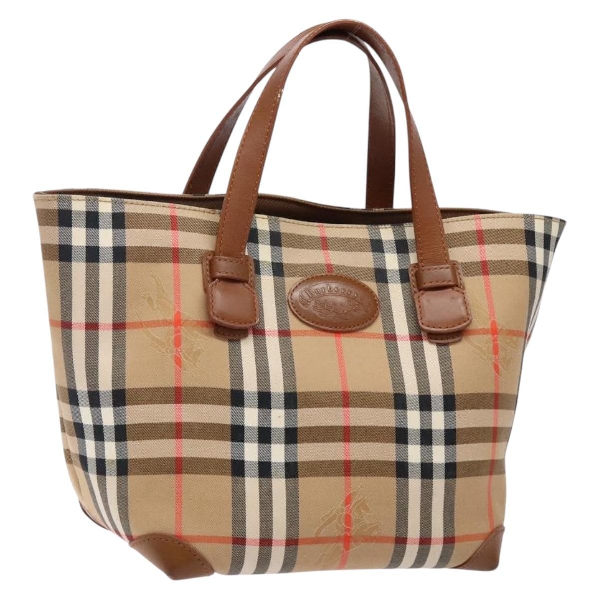 Burberry Nova Check Tote Canvas and Leather