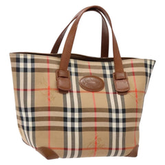 Burberry Nova Check Tote Canvas and Leather