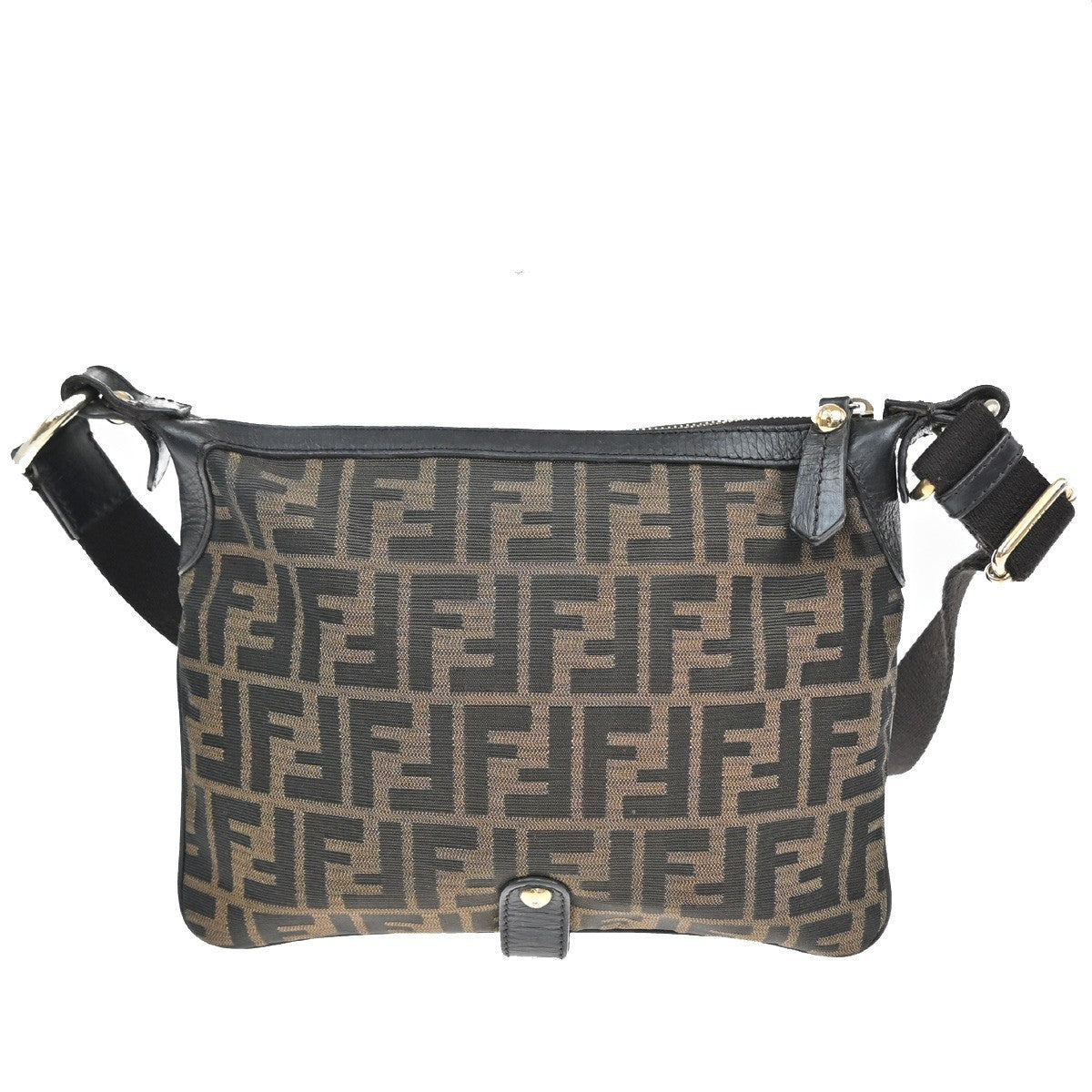 Fendi Chef Zip Crossbody Bag Zucca Canvas