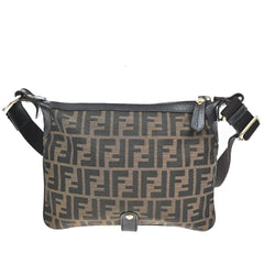 Fendi Chef Zip Crossbody Bag Zucca Canvas