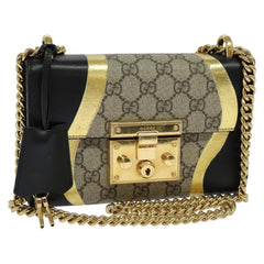 Gucci Padlock Shoulder Bag GG Coated Canvas and Leather