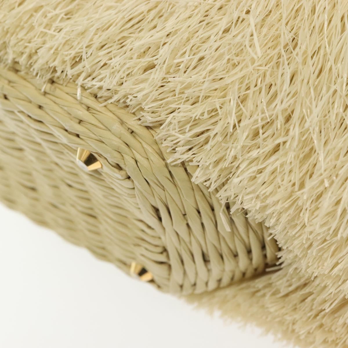 Prada Fringe Wicker Tote Woven Straw