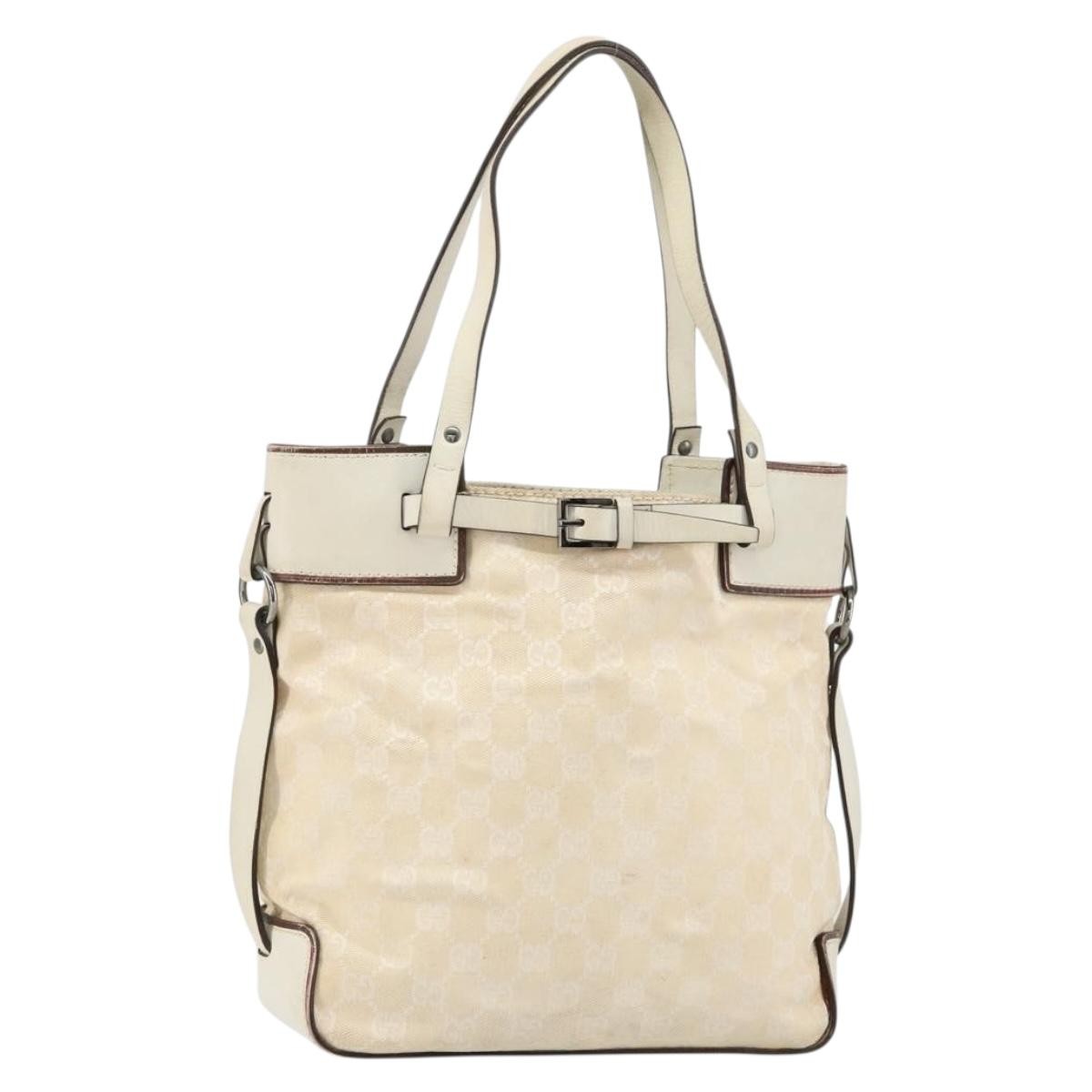 Gucci Belted Bucket Tote GG Canvas with Leather