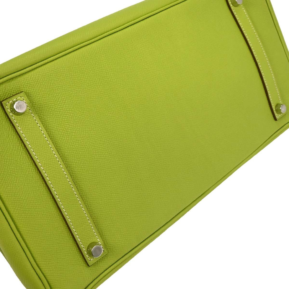 Hermes Birkin Handbag Green Togo with Palladium Hardware