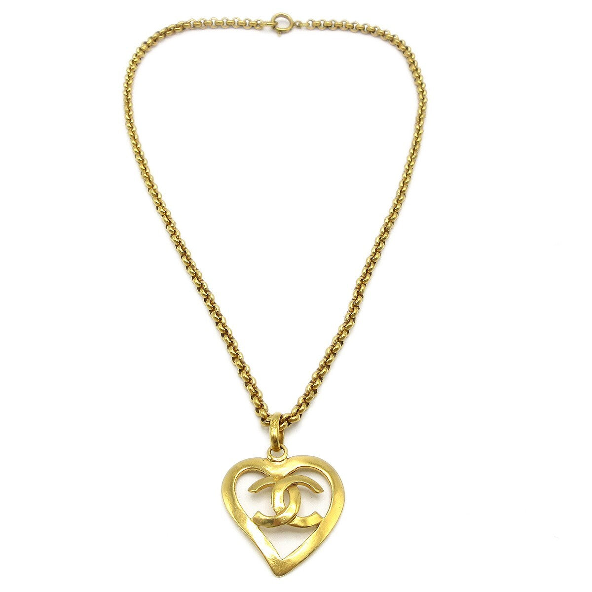 Chanel CC Heart Pendant Metal