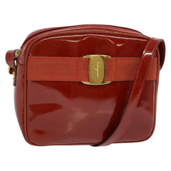 Salvatore Ferragamo Vala Shoulder Bag Patent Leather