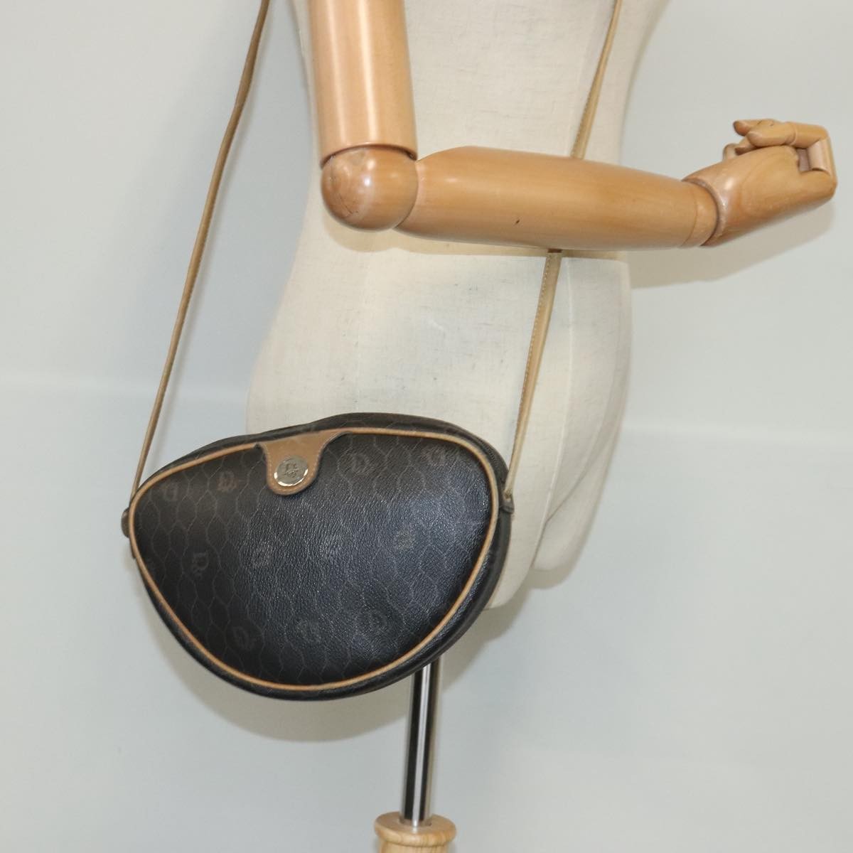 Christian Dior Vintage Honeycomb Shoulder Bag Canvas