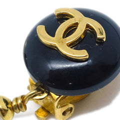 Chanel CC Dangle Earrings Metal with Faux Pearl