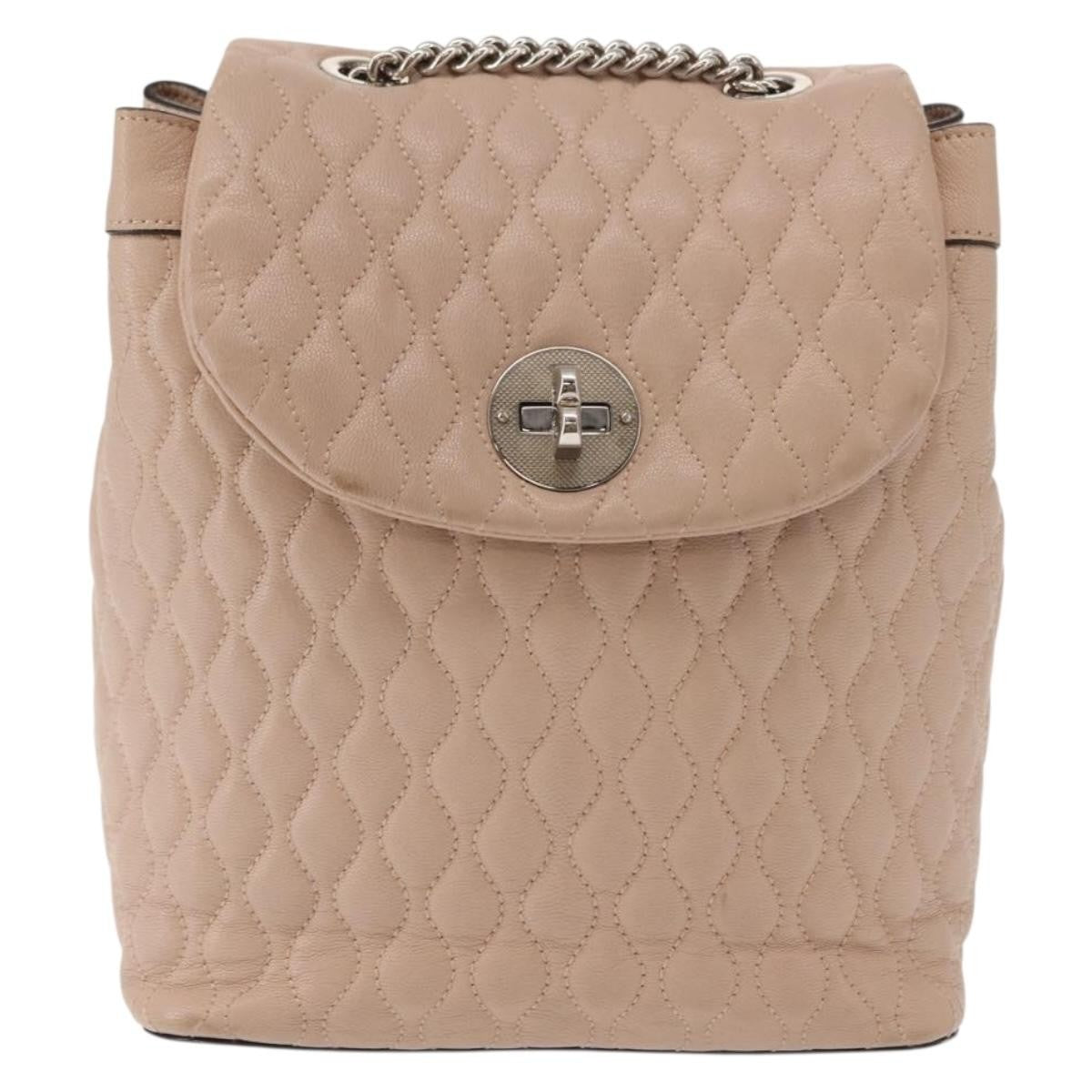 Bally Vintage Backpack Quilted Leather