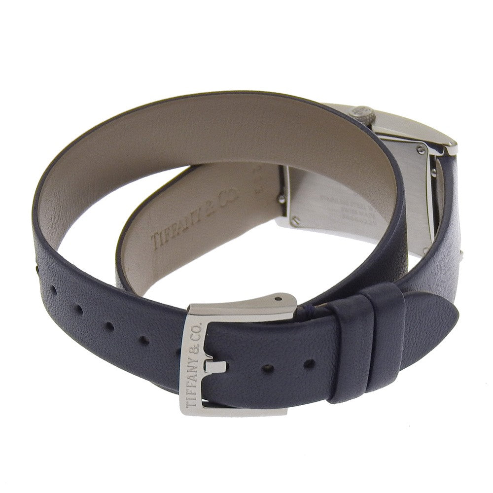 Tiffany & Co. East West 2-Hand Quartz Watch Stainless Steel and Leather