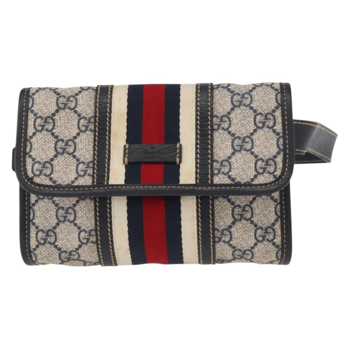 Gucci Vintage Web Belt Bag GG Coated Canvas