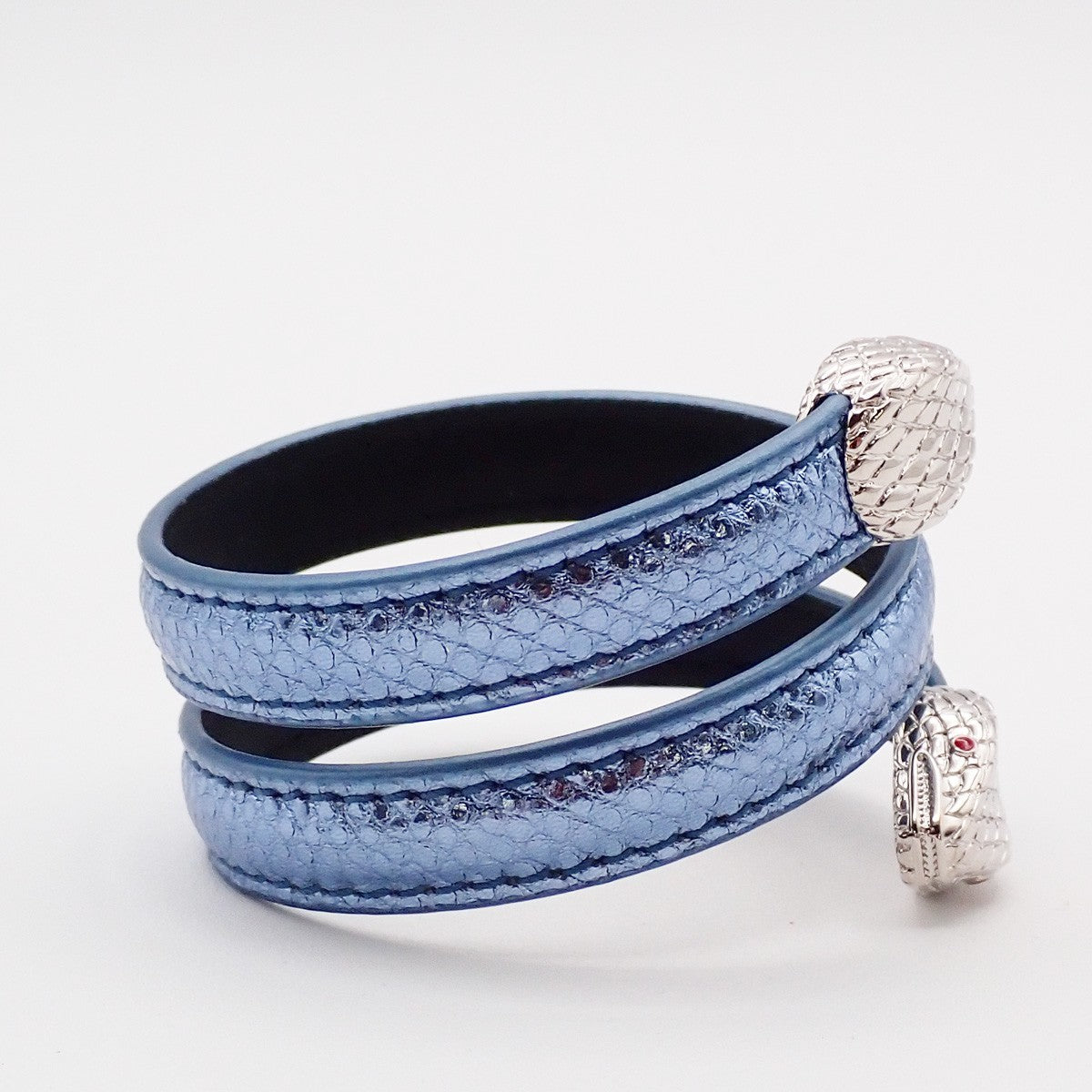 Bvlgari Serpenti Forever Double Wrap Bracelet Leather