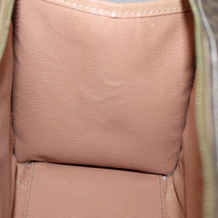 Celine Vintage Macadam Handbag Canvas and Leather