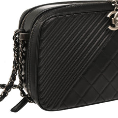 Chanel Coco Boy Camera Bag Quilted Leather