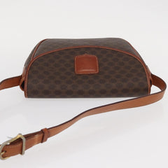 Celine Vintage Macadam Shoulder Bag Canvas and Leather