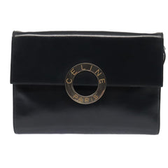 Celine Vintage Circle Logo Crossbody Bag Leather