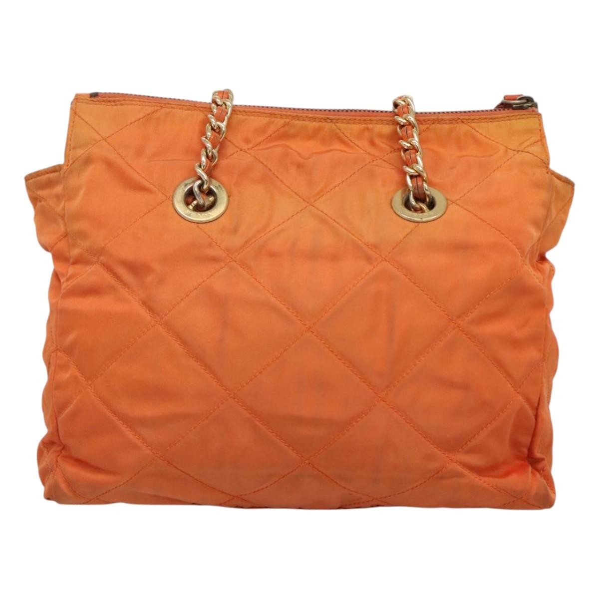 Prada Chain Shoulder Bag Quilted Tessuto