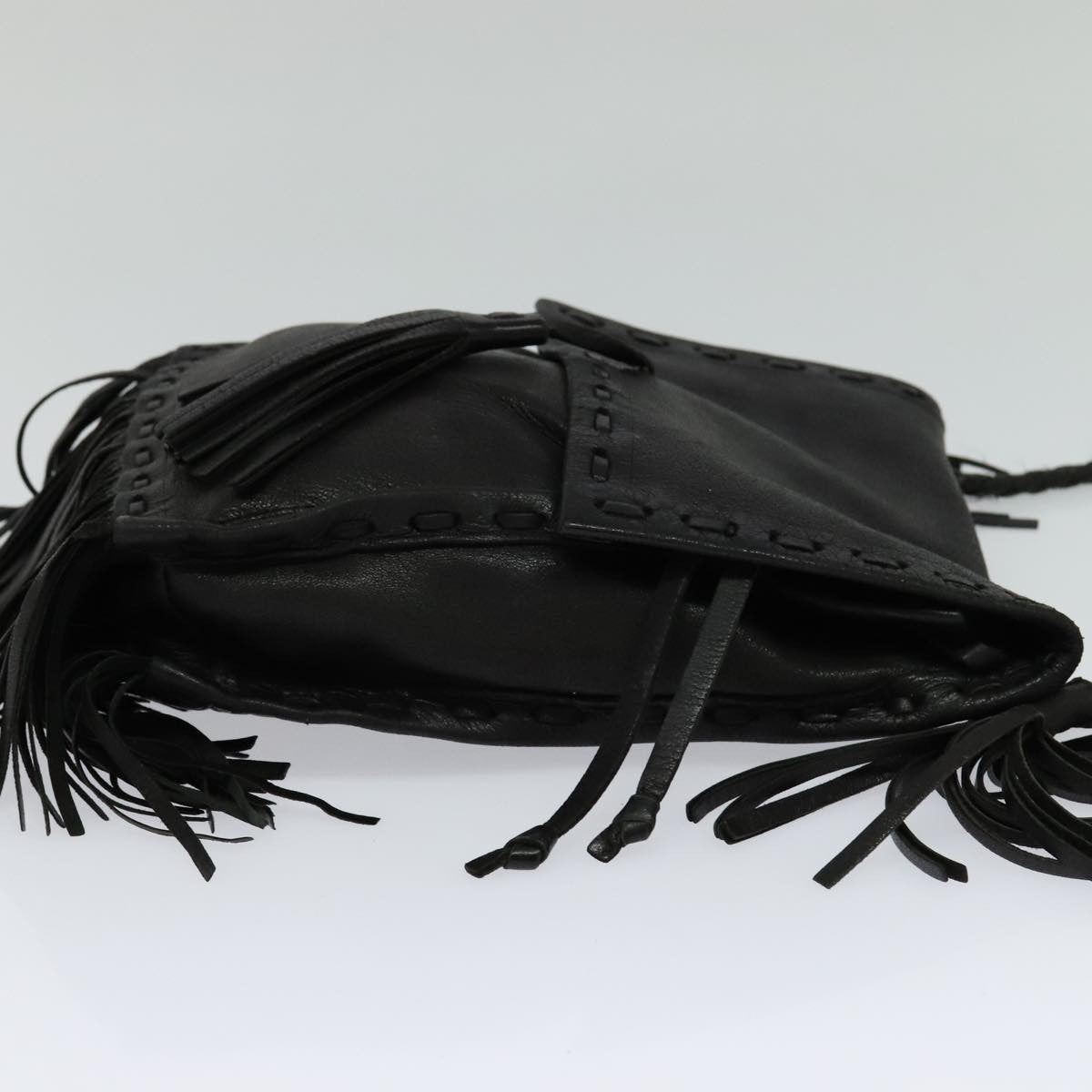 Prada Fringe Flap Crossbody Bag Leather
